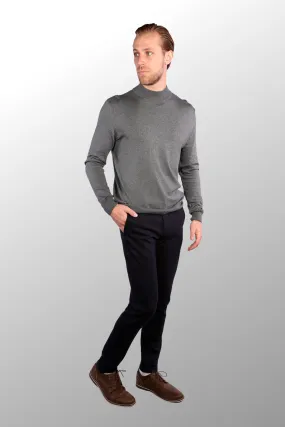 7 Downie St. - Grey Melange Mock Neck