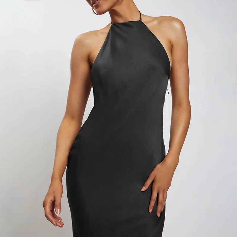 Amozae-Graduation Gift Big Sale  New 2024 Spring Summer Women Elegant Backless Long Maxi Evening Dress Black White Red Off Shoulder Halter Elegant Party Dresses
