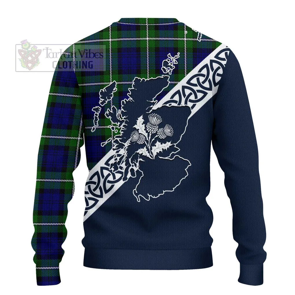 Bannerman Tartan Ugly Sweater Featuring Thistle and Scotland Map