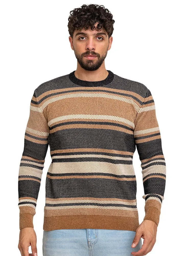 Black-Design116 Br-Striped Pullover