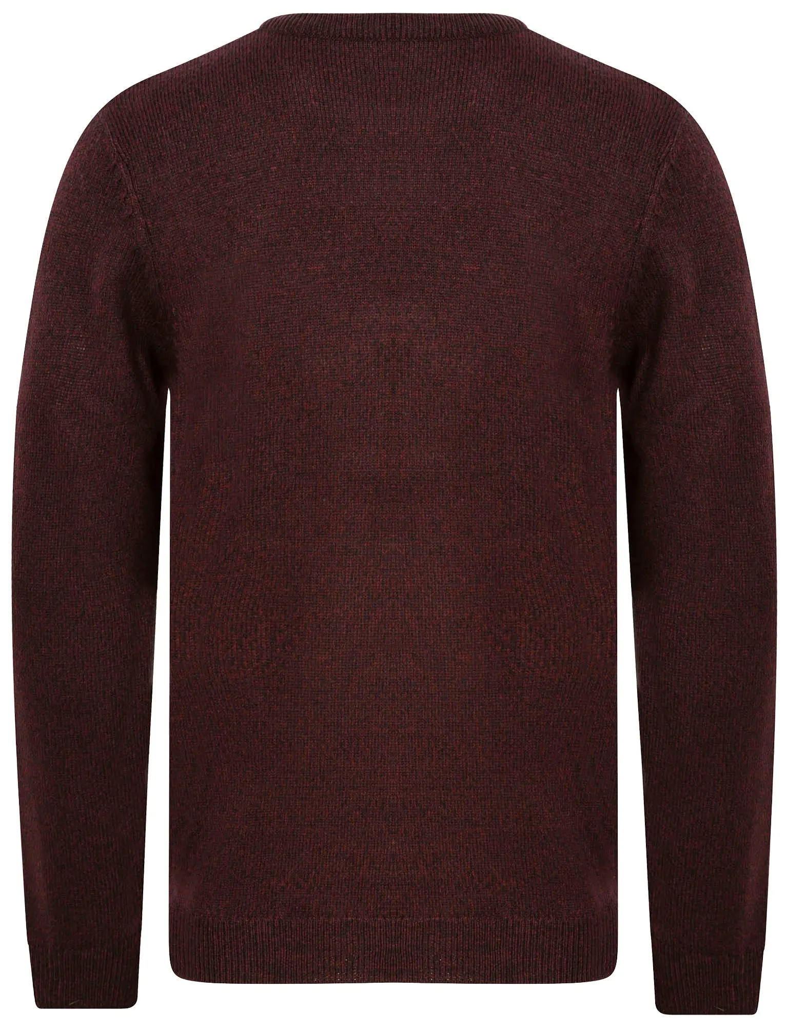 Bozo Marled Crew Neck Jumper In Burgundy / Black Twist - Kensington Eastside