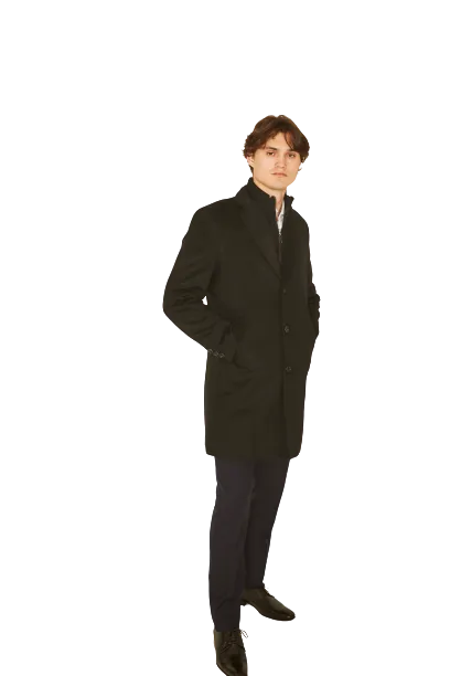 Daltoni Men's 3/4 Length Wool Coat