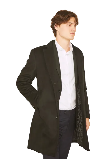 Daltoni Men's 3/4 Length Wool Coat