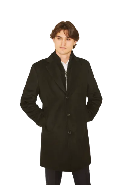 Daltoni Men's 3/4 Length Wool Coat