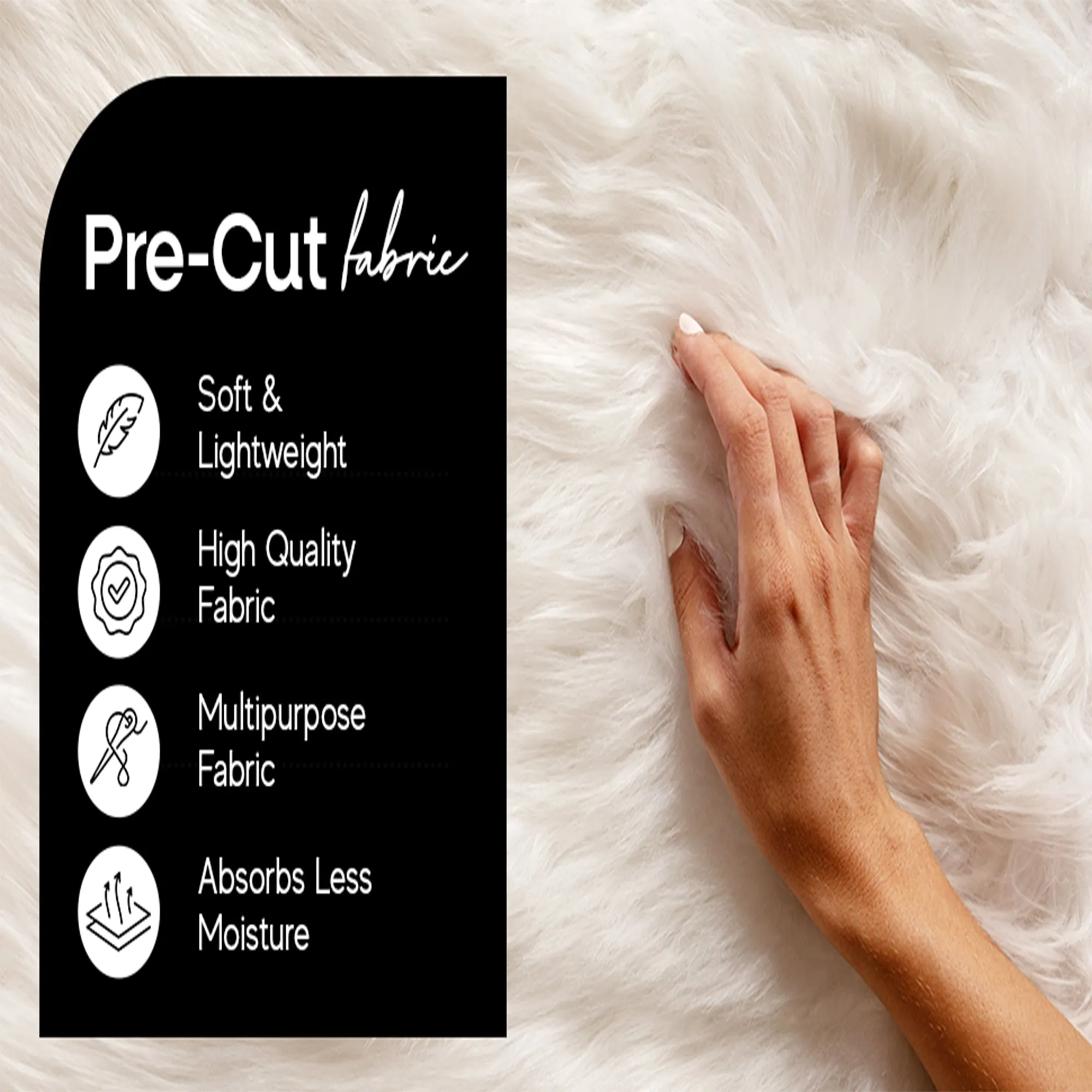 FabricLA Mohair Shaggy Faux Fur Fabric - Pre Cut Strips | Trim Ribbon | DIY Craft, Hobby, Costume, Decoration | Bubblegum