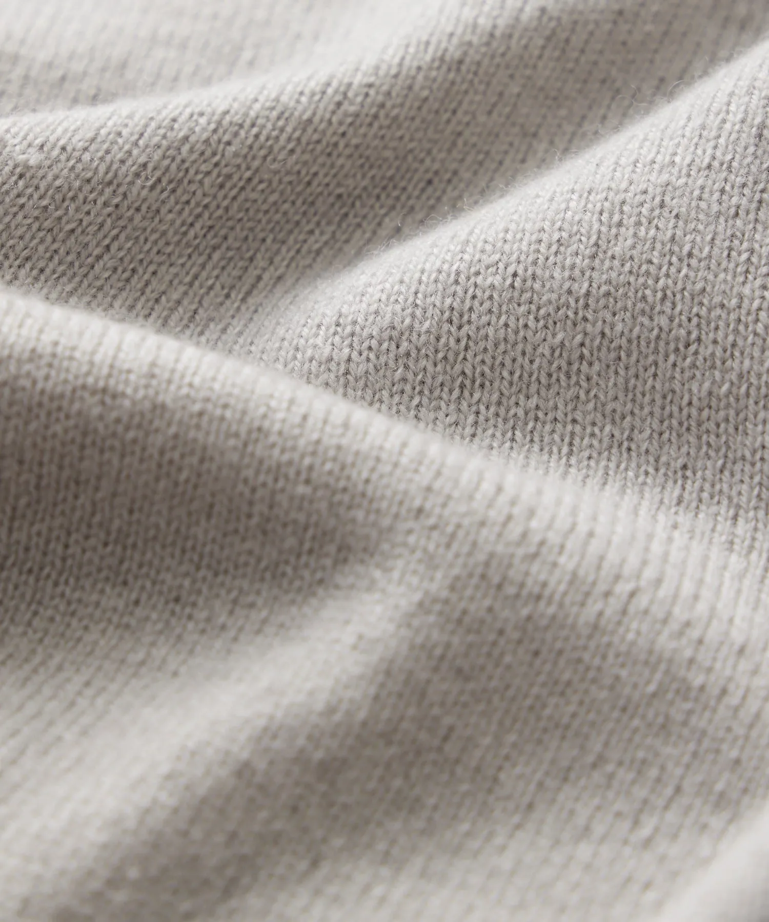Italian Garment Dyed Wool Cashmere Crewneck Sweater in Beige
