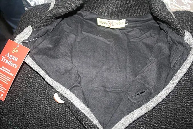 JOSEF Sherpa Lambs Wool Fleece Cardigan Sweater Coat Jacket ~ Petite Size
