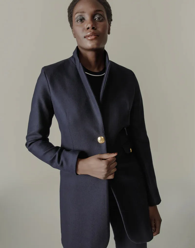 Longline blazer - navy loxley
