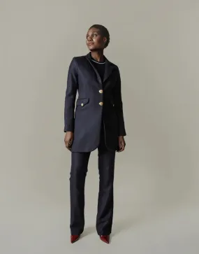 Longline blazer - navy loxley