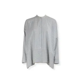 LORO PIANA Emily Silk Blouse In Grey - 100% Silk