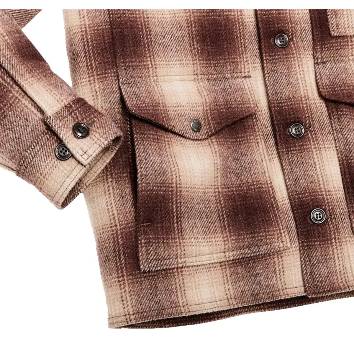 Mackinaw Wool Cruiser Jacket Brown Tan Ombre