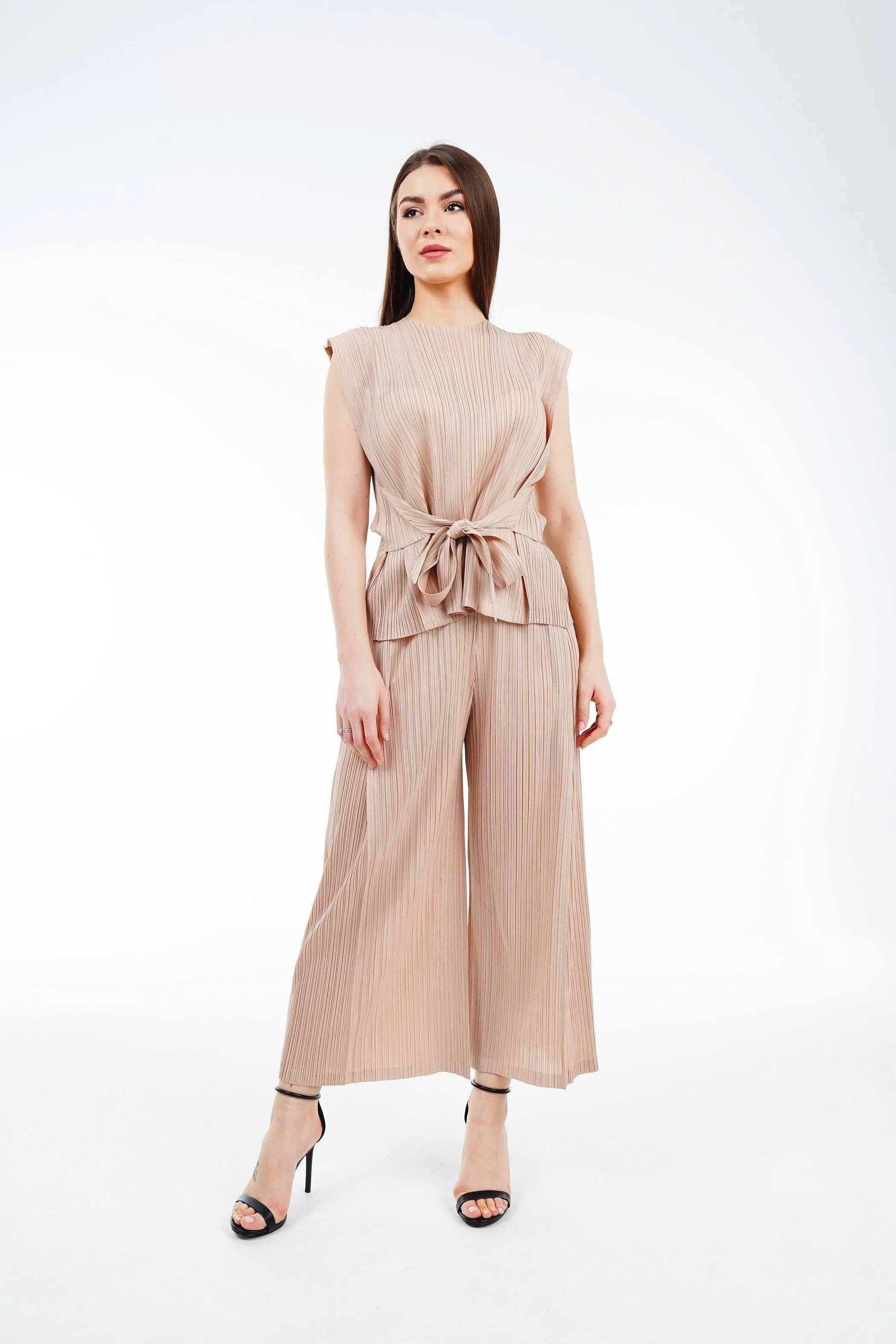 Meena Pleated Top and Pants Set