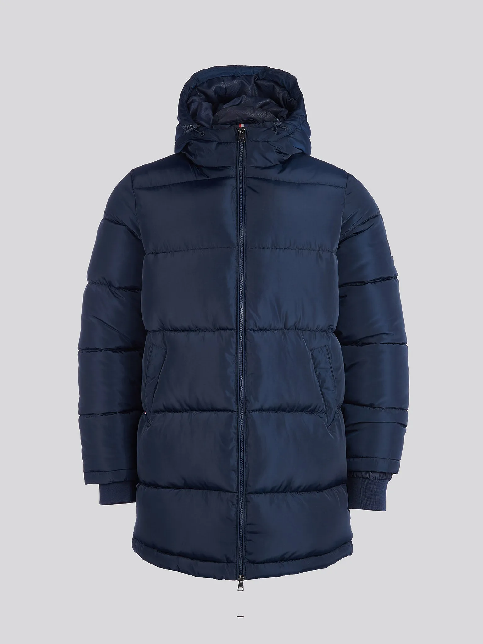 Mens Classic Longline Puffer Jacket in Dark Sapphire Navy