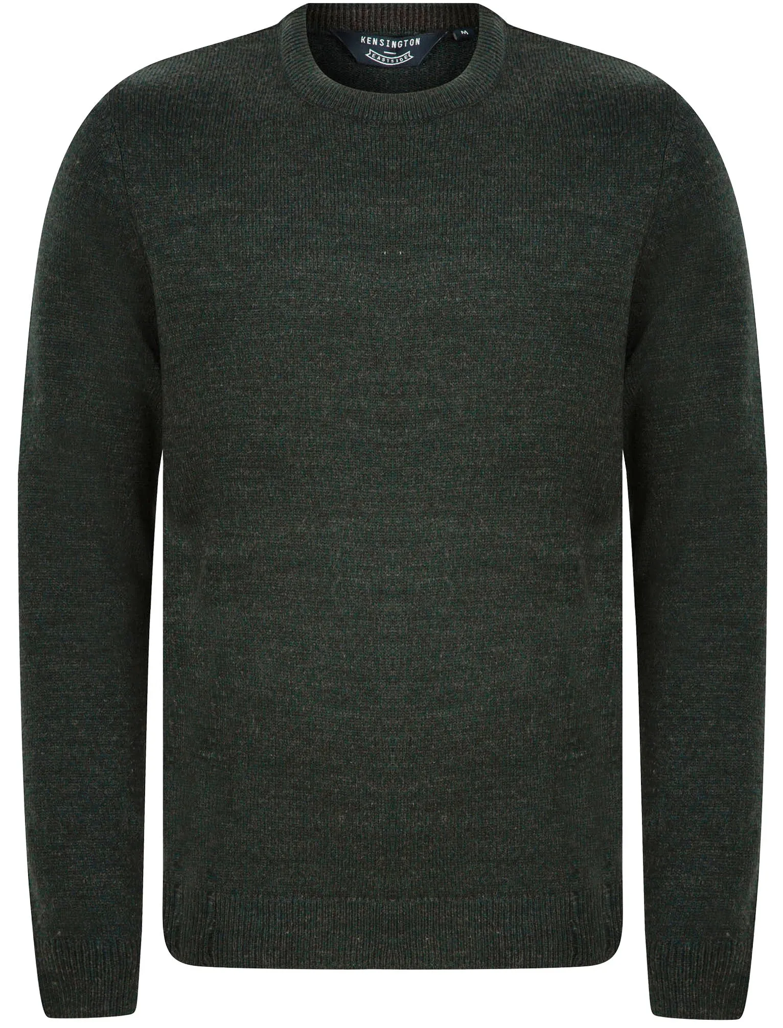 Pendleton Marled Crew Neck Jumper In Green / Charcoal Twist - Kensington Eastside