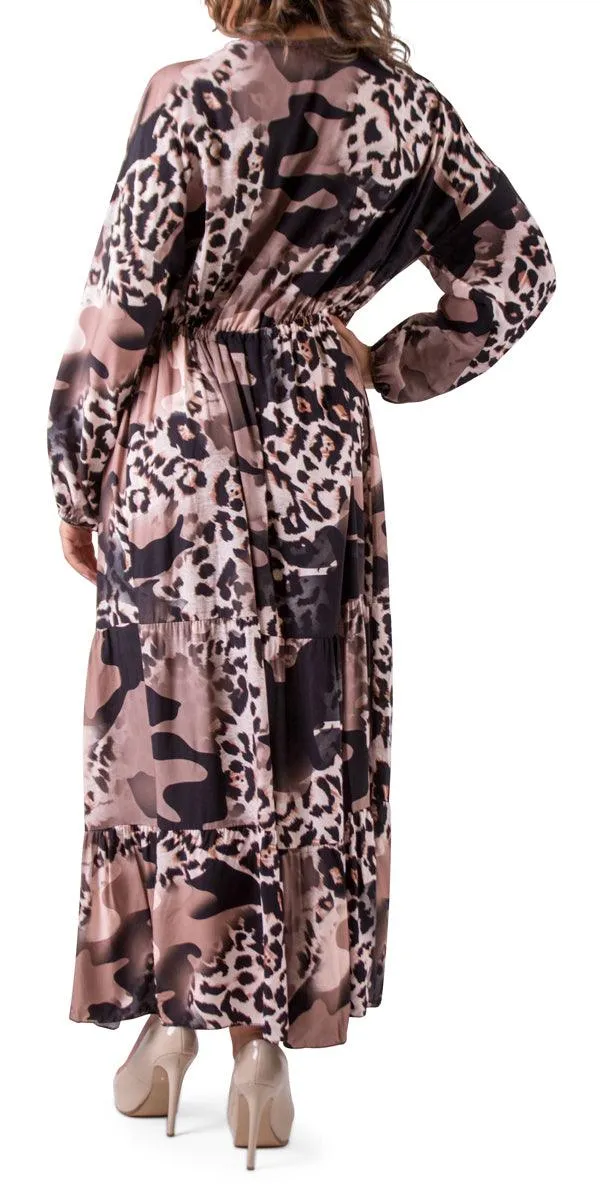 Safari Print Maxi Dress