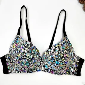 Sexy Diamond Beaded Bustier Tank Top – Sparkle & Confidence for Every Party