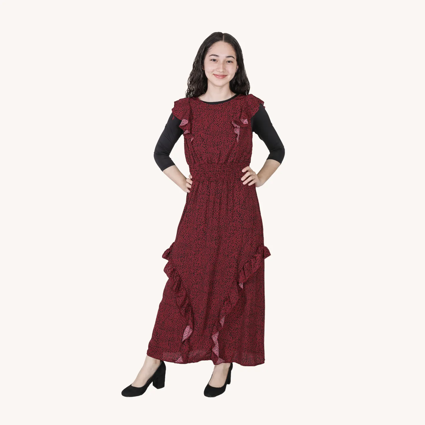 Sleeveless Ruffle Dress