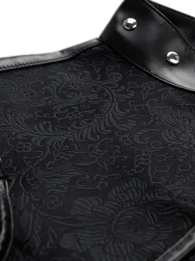 Steampunk Gothic Costume Accessories One-shoulder Leather Shrug Jacket Armor