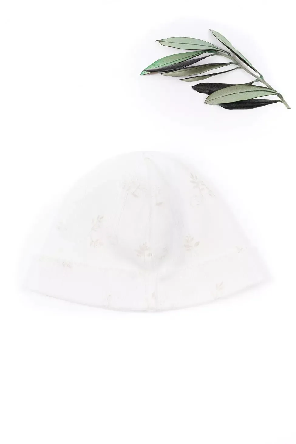 Tartine Et Chocolat Ecru Printed Pointelle Beanie