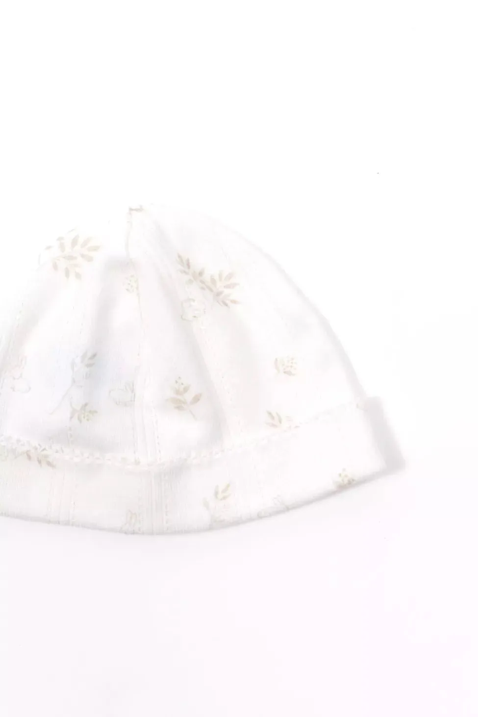 Tartine Et Chocolat Ecru Printed Pointelle Beanie