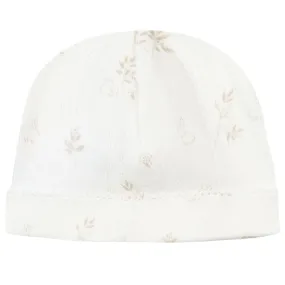 Tartine Et Chocolat Ecru Printed Pointelle Beanie
