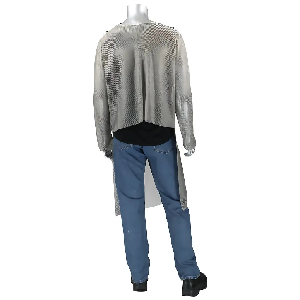 US Mesh USM-4352L-M Stainless Steel Mesh Tunic with Extended Apron Front with Belly Guard