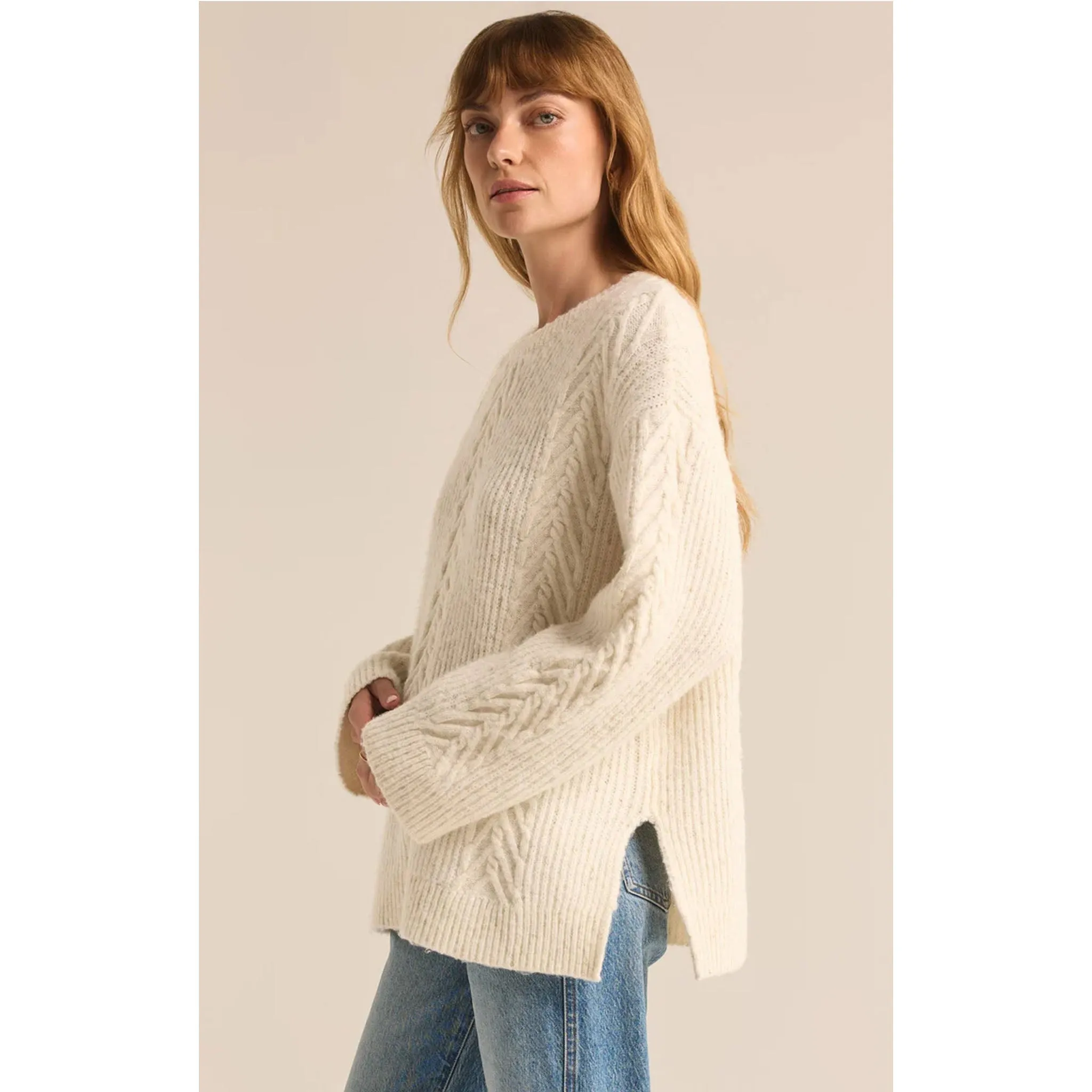 Z Supply All That Glitters Sweater Champagne