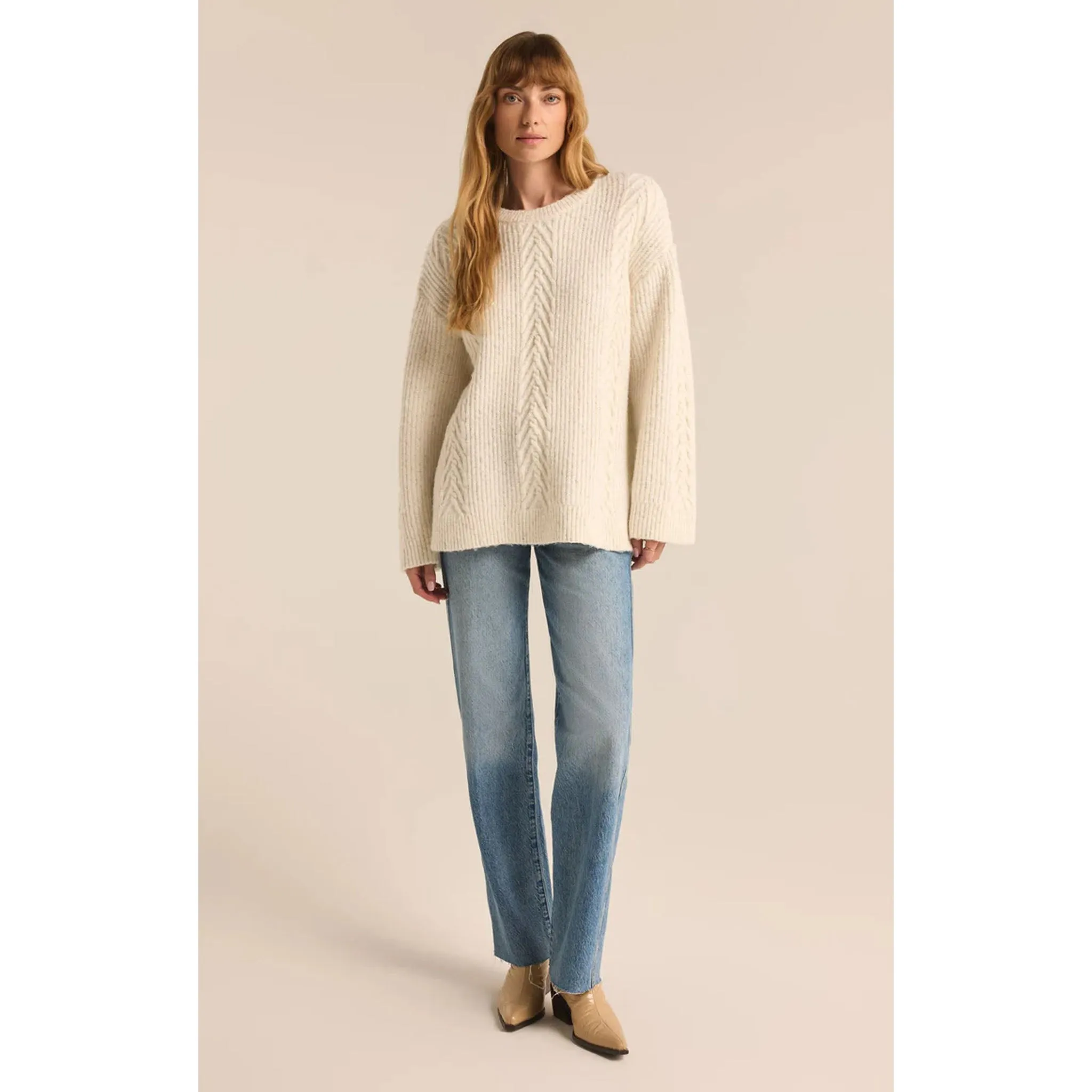 Z Supply All That Glitters Sweater Champagne